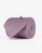 Hodvábna kravata červená – bočný pohľad