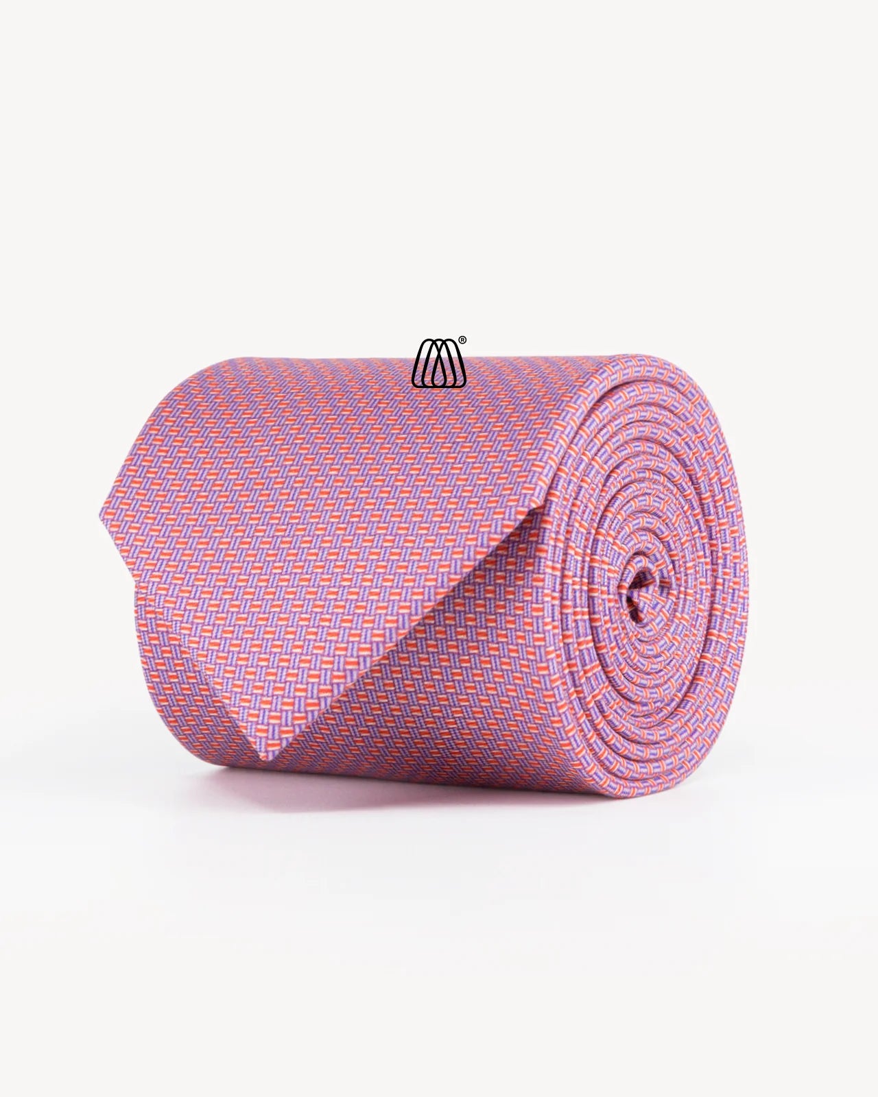 Hodvábna kravata ružová – bočný pohľad