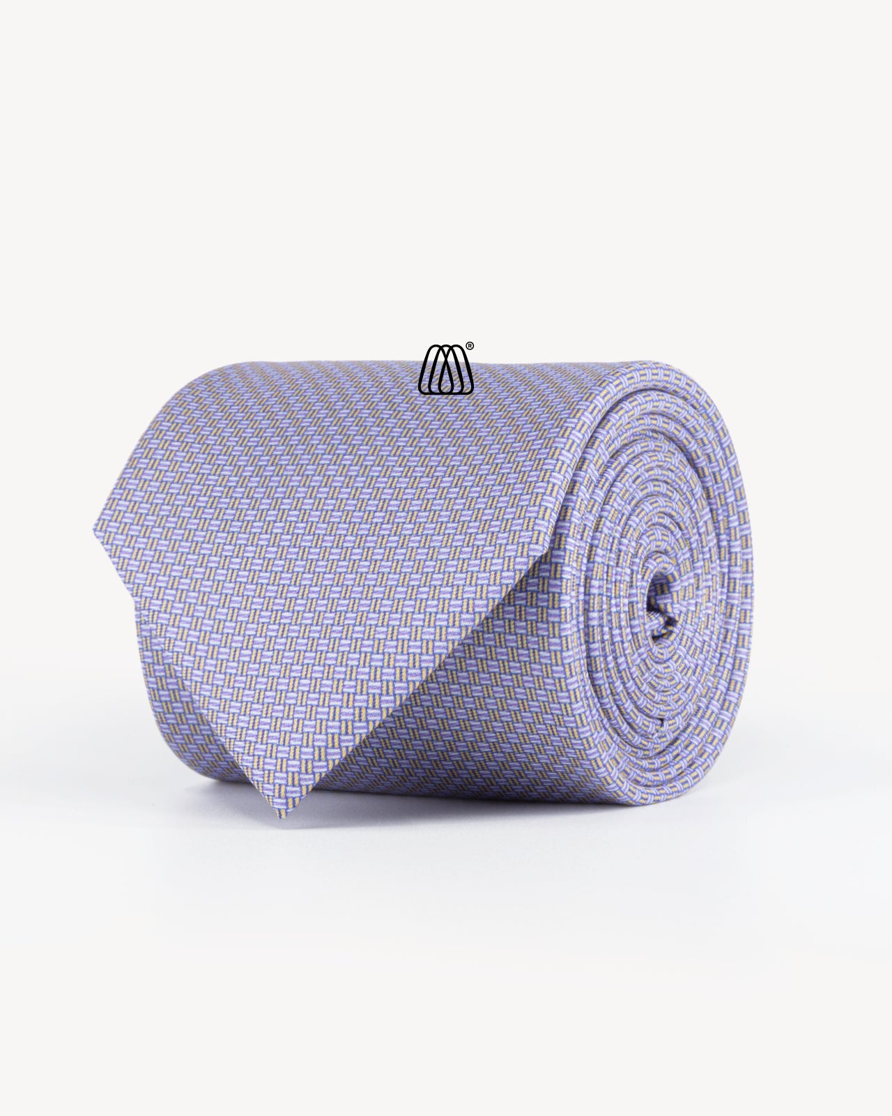 Hodvábna kravata svetlofialová – bočný pohľad