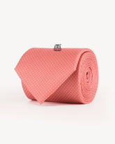 Hodvábna kravata ružová – bočný pohľad